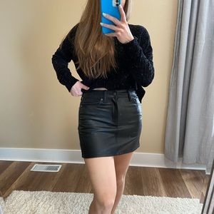 NWT American Eagle Faux Leather Skirt Size 0